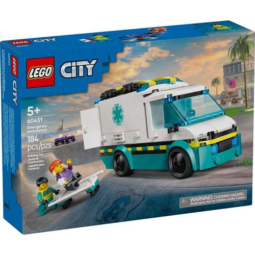 Lego City Emergency Ambulance Building Toy with 2 Minifigures LE60451
