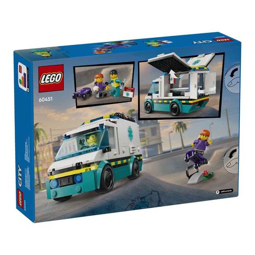 Lego City Emergency Ambulance Building Toy with 2 Minifigures LE60451