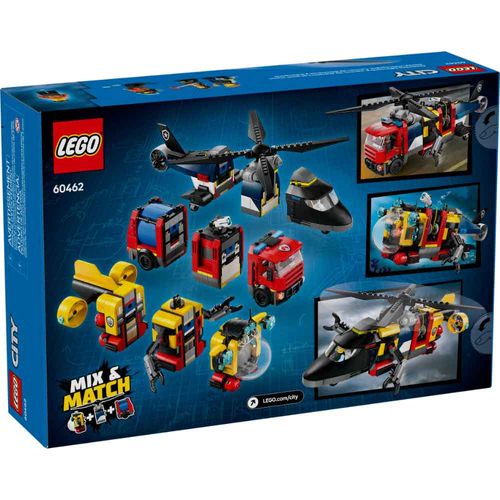 Lego City Helicopter, Fire Truck & Submarine Remix 3 in 1 LE60462