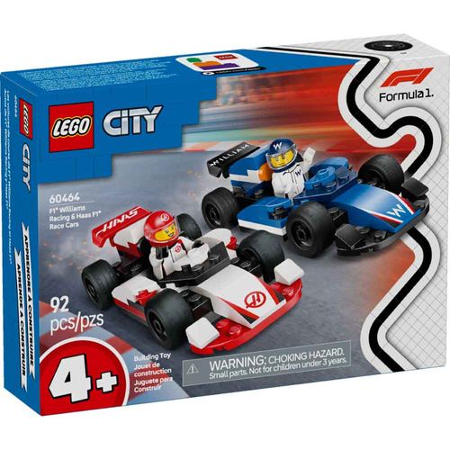 Lego City F1 Williams Racing & Haas F1 Race Cars Preschool LE60464