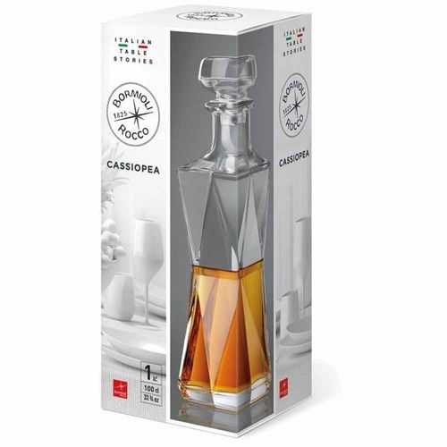 Decantador de Whisky Cassiopea de 33.75 oz Bormioli Rocco Glass 234524