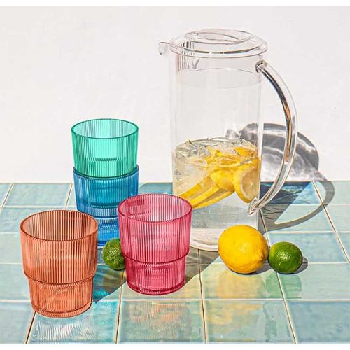 Set Jarra y 4 Vasos Plásticos Multicolor Tar Hong DK25177783