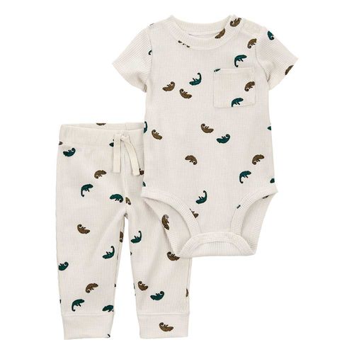 Conjunto Sudadera Beige 2 Piezas Bebé Niño