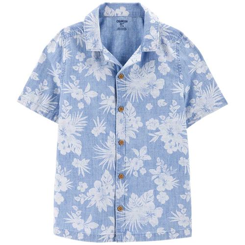 Camisa Azul Tropical Niño