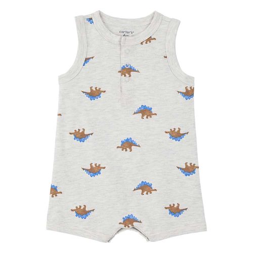 Enterizo Gris Dinosaurio Bebé Niño