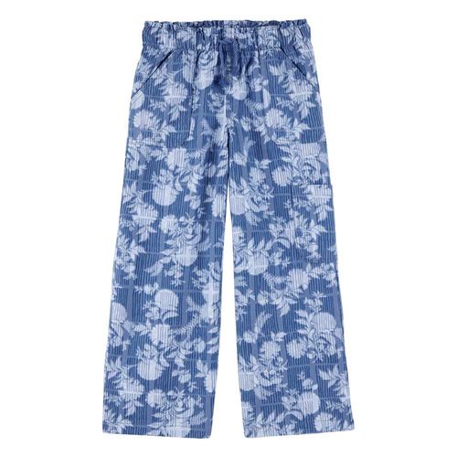 Pantalón Azul Floral Niña