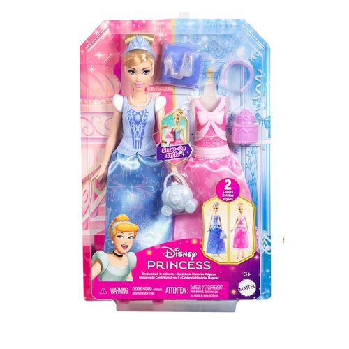 Muñeca Disney Princesas Cenicienta 2 en 1
 Mattel JCR95
