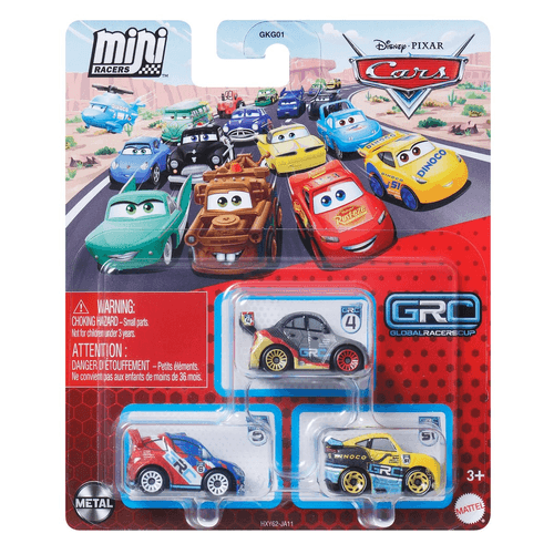 Set 3 Mini Carros Cars Surtido Mattel GKG01