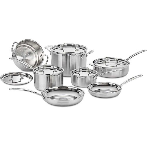 Juego de Ollas Acero 12 Piezas Cuisinart MCP-12N